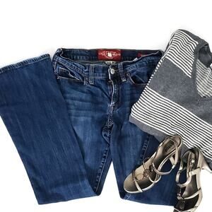Lucky Brand Ankle Sofia Boot Cut Blue Jean 2/26
